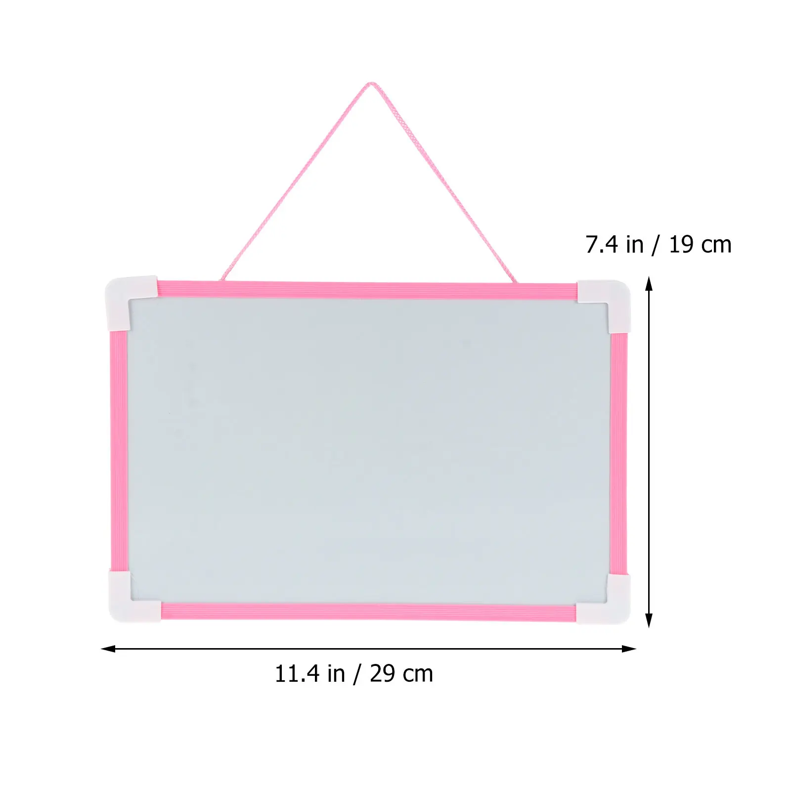 1Set Premium Magnetic Whiteboard Double-Sided Erasable Writing Board with Pen 2 Magnetic Buckles Lanyard for Home Office Kids