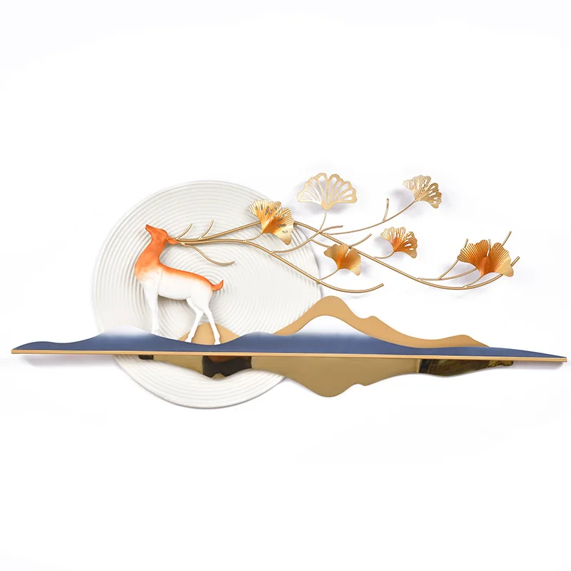 Modern Art Deco Design Metal Wall Art Decoration for Home Hotel Office Hanging Handicraft Metal Crafted