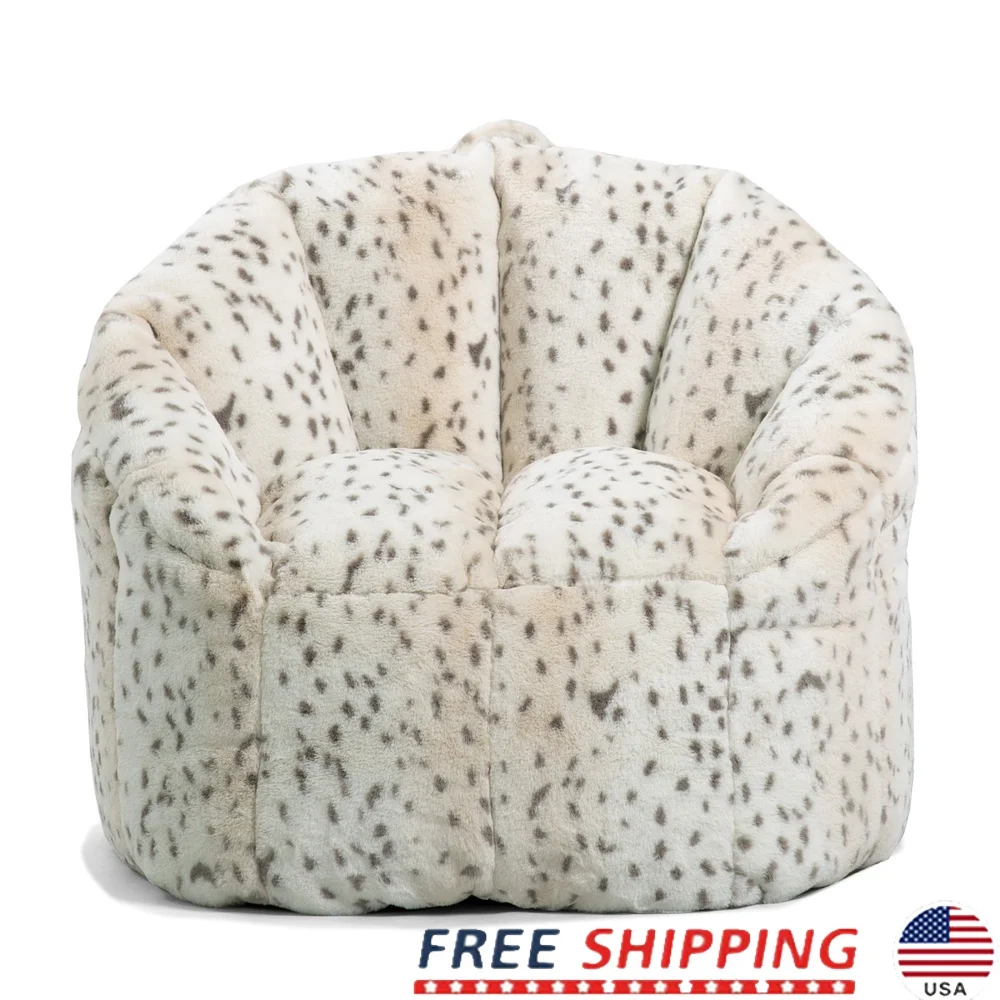 

Milano Bean Bag Chair Leopard Print Plush Faux Fur Soft Cozy Comfortable Stylish Refillable Durable Double Stitched Portable