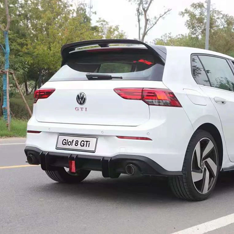 FOR Volkswagen Golf 8 GTI  MAX special high-quality car rear bumper diffuser with LED light