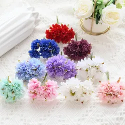 18PCS Artificial Flowers Christmas Decorations for Home Scrapbook Wedding Decorative Wreaths Diy Gifts Candy Box Silk Carnation