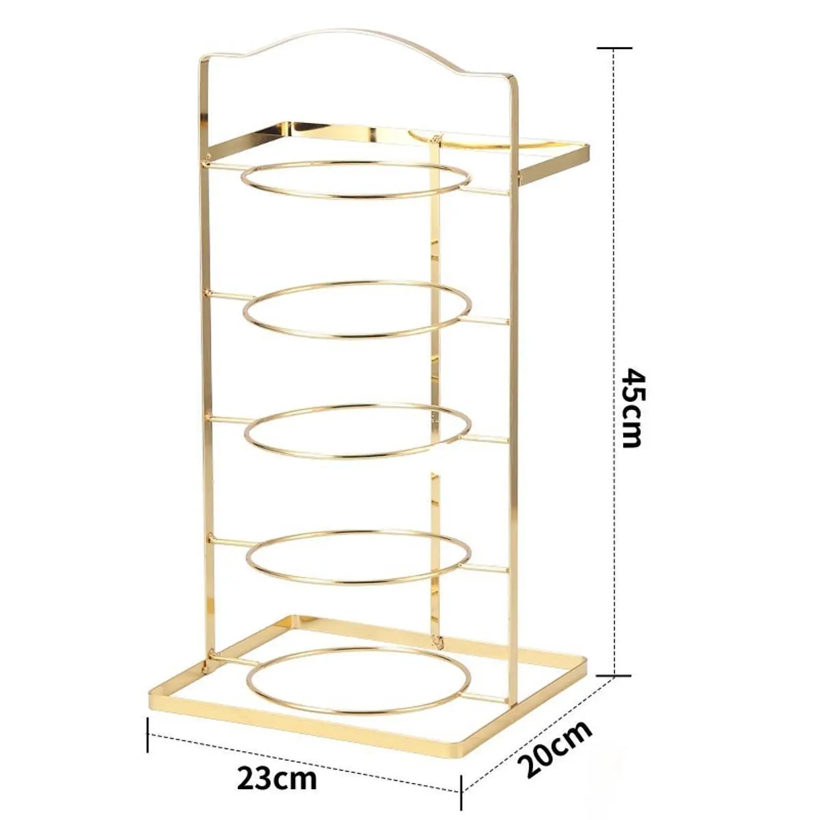 

Kitchen Storage Shelf Organizer Carbon Steel Five Tier Multipurpose Rack for Kitchen Tabletop and Room Decor