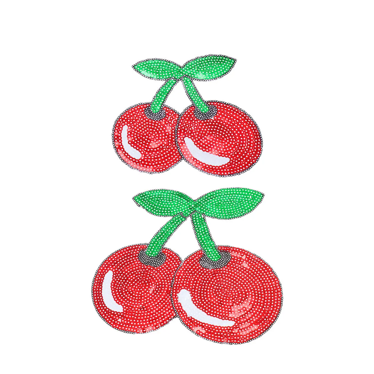 

2Pcs Cherry Patches Sticker Embroidery DIY Cloth Decoration for Jeans Jackets Bags Clothing Clothes Appliques Trendy Colorful