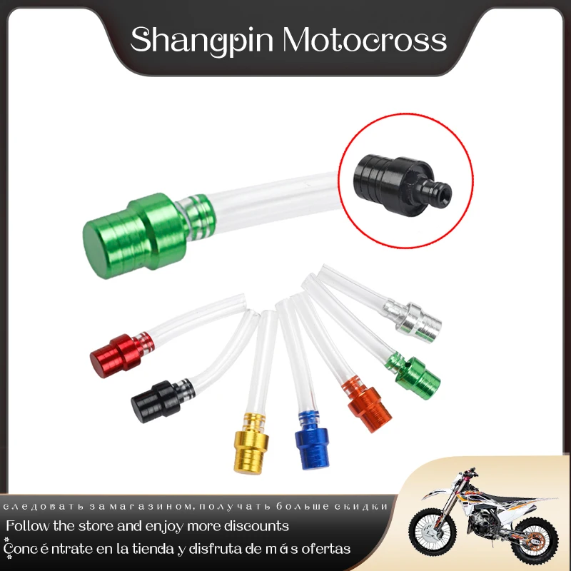 Sincerely recommend7 Colors 1 Piece Universal Aluminum Motorcycle Gas Gasoline Fuel Cap 2 Breather Hose ATV 2 Way Valve Breather