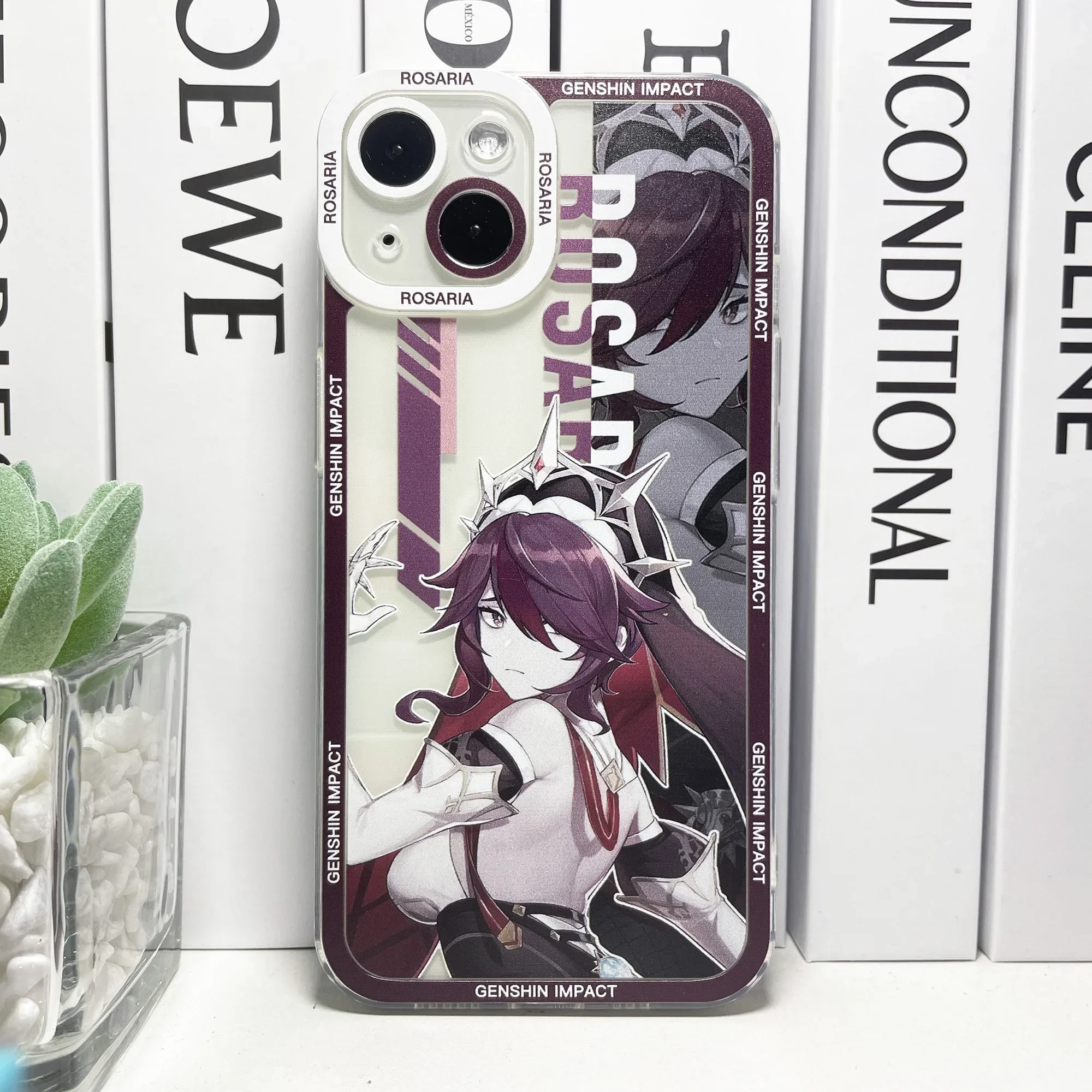 Genshin Impact Noelle Qiqi Raiden Rosaria Kokomi Shenhe Heizou Phone Case For iPhone 16 15 Pro Max 14 Plus 13 Mini 12 11 Cover