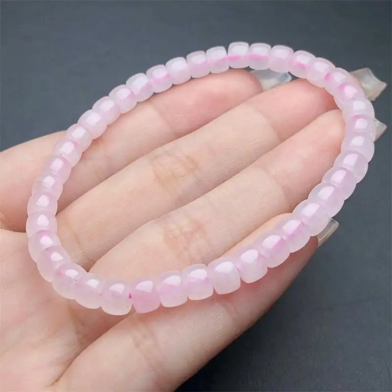 

5.5MM Natural Rose Quartz Bracelet Crystal Reiki Healing Stone Fashion Jewelry Gifting Gift For Women 1PCS