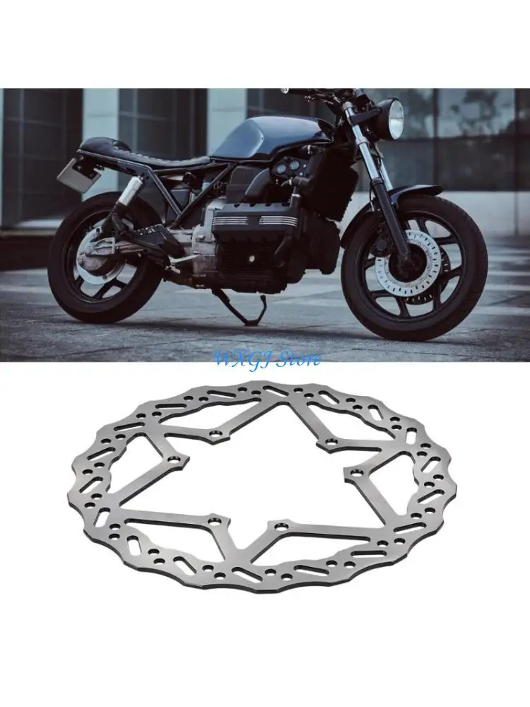 37JE 23 / 9.06 in Motorcycle Brake Disc Replacement Part, Silver Steel Single Disc used in Brake System Maintenance and Routine