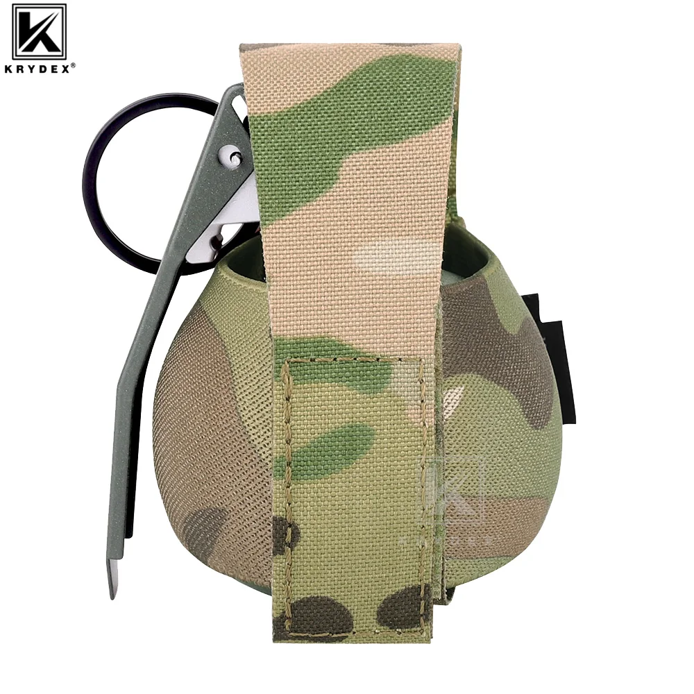 KRYDEX Tactical Elastic Frag Grenade Pouch MOLLE Small Tool Bag Pack Hunting Combat Outdoor Chest Rig Vest Belt Accessories