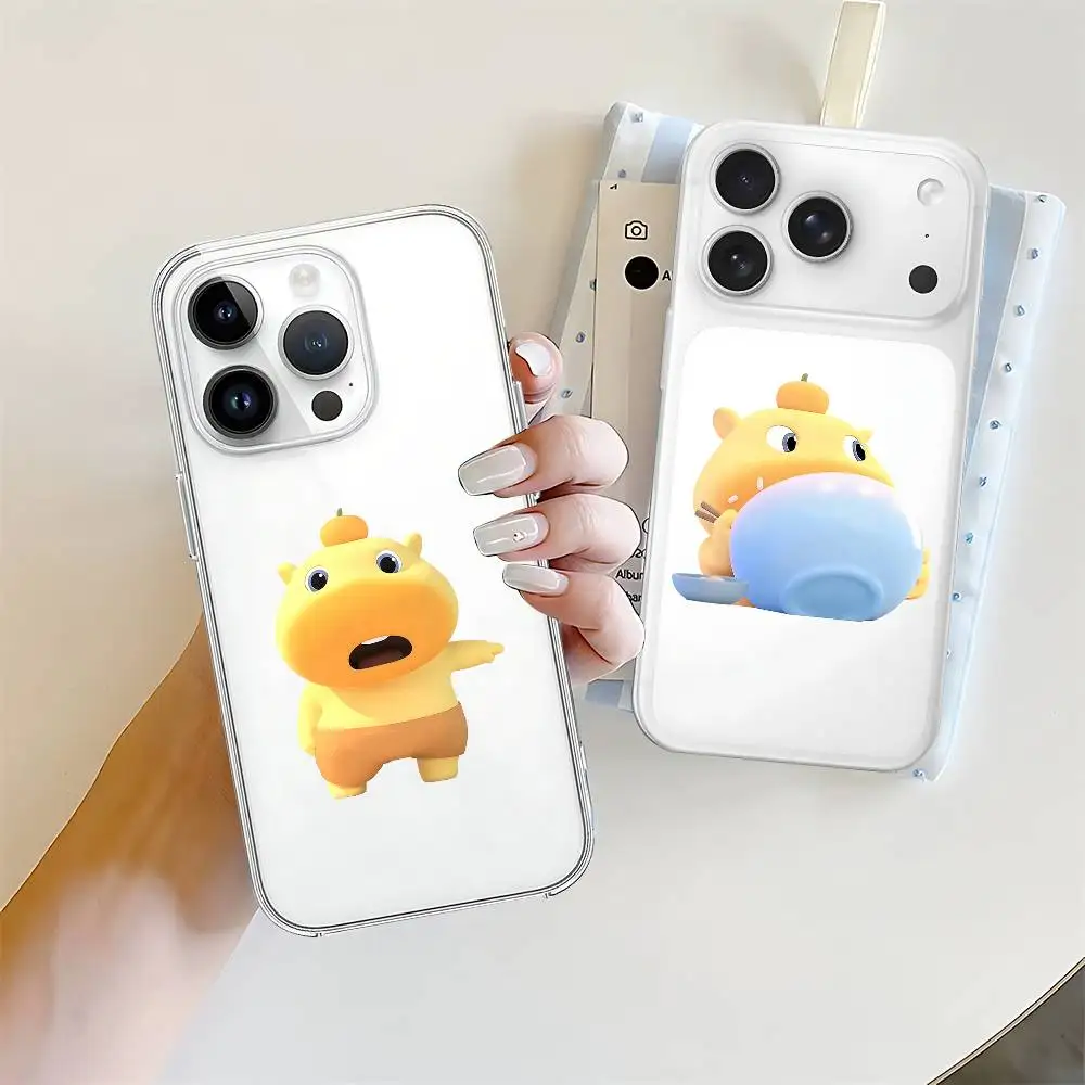 Funny Lulu C-Capybara Cute Phone Case Soft Transparent Case For IPhone 17 16 15 14 13 12 11 Pro Max Mini Plus Cover Case