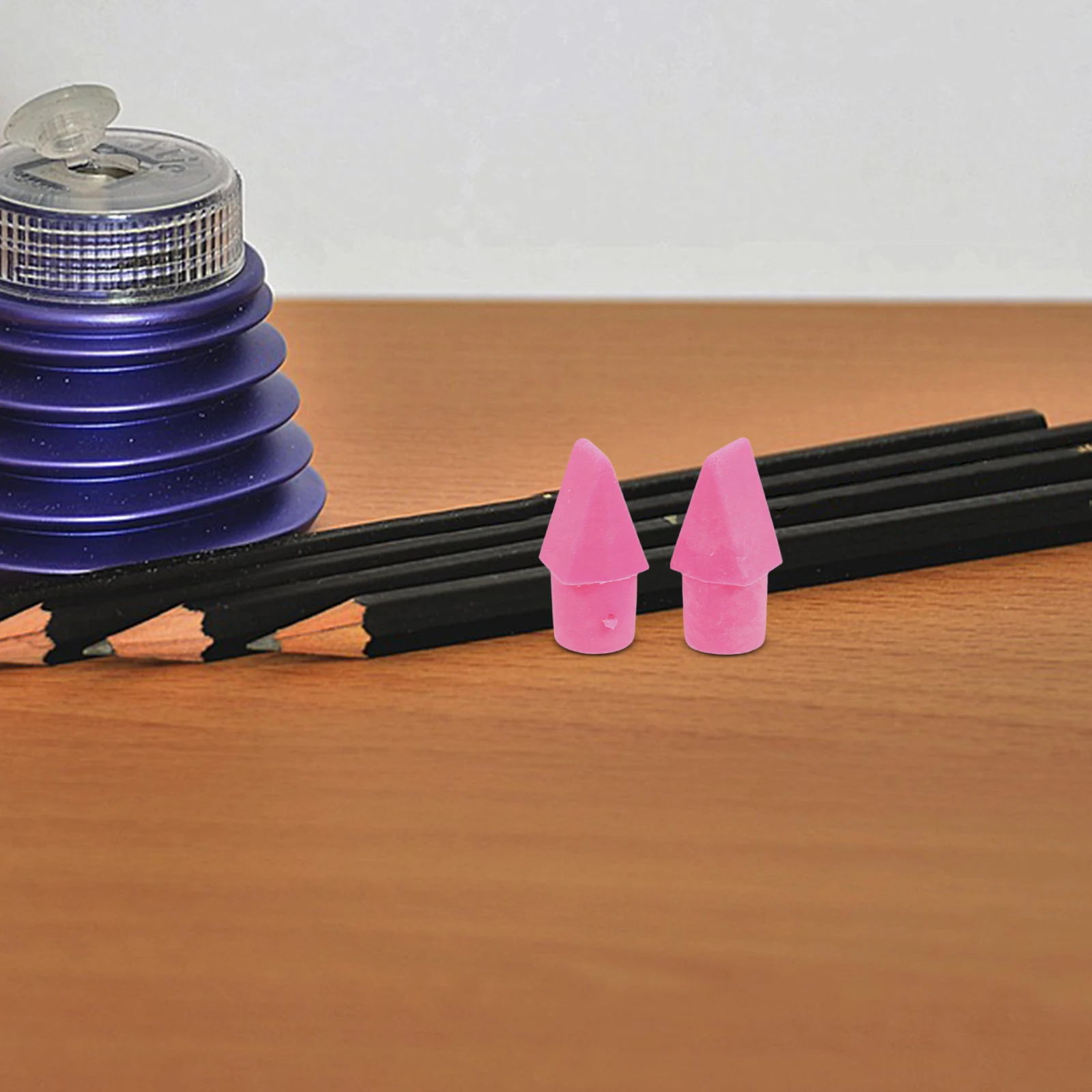 

120 Pcs Erasers Pencil Educational Head Cap Rosy Cool for Decorative Student