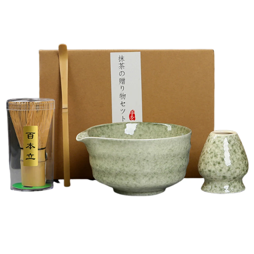 

Matcha Set Japanese Tea Set Ceramic Matcha Bowl with Spout Aesthetic Matcha Whisk Exquisite Matcha Spoon for Matcha Lovers