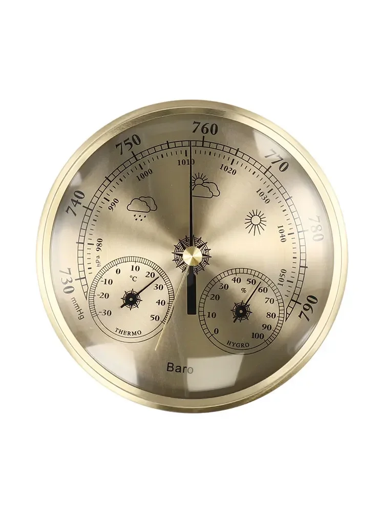 -30 50C Thermometer Hygrometer Barometer Mechanical Movement No Batteries Required Reads Air Pressure Humidity Temperature