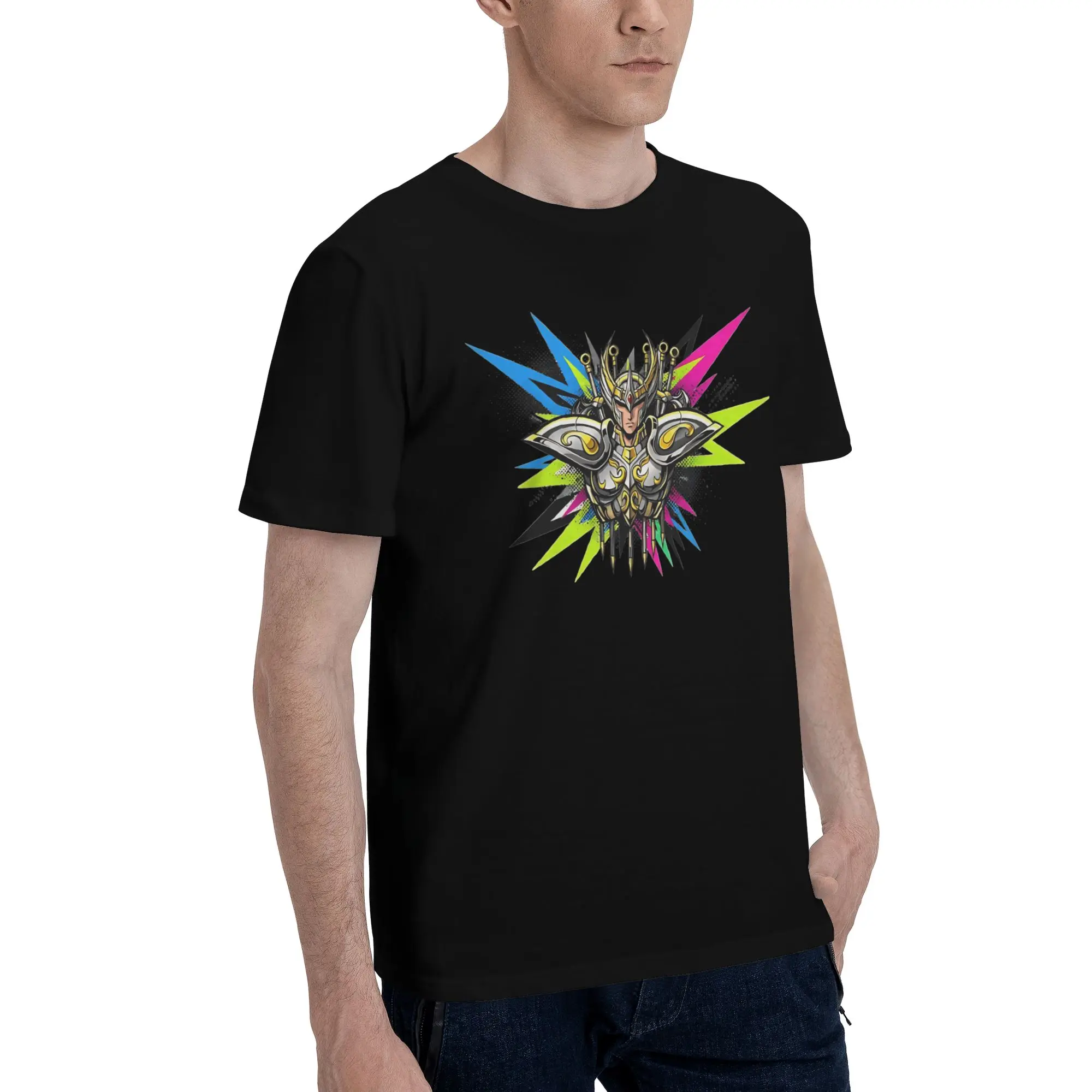 Knights of the Zodiac Libra  Novelty Graphic 100% Cotton T-Shirt Bandai Saint Seiya Tops Tees For Men