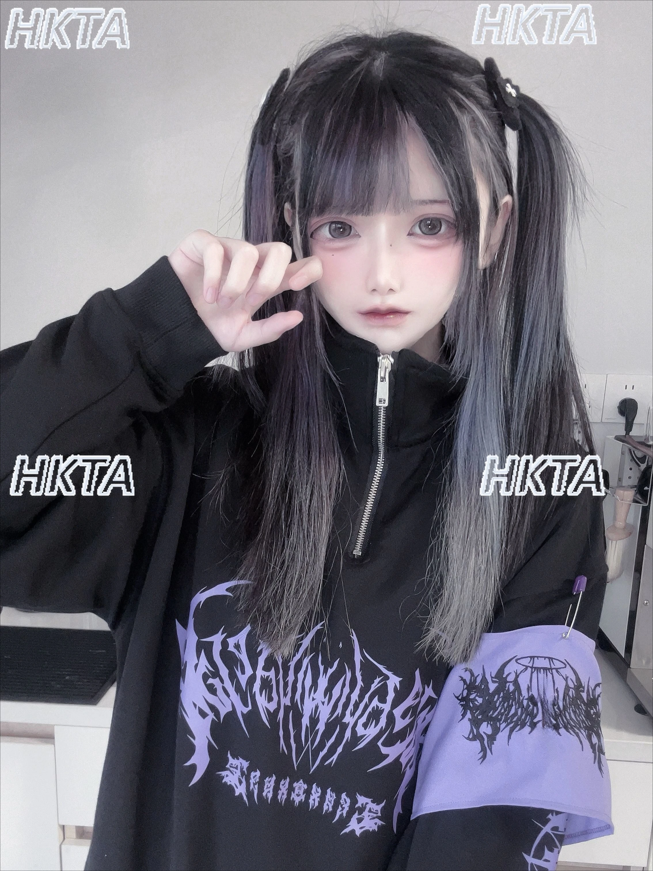 

Черный свитшот с темным готическим принтом субкультуры, женская куртка Y2k на Хэллоуин, осень, водолазка с длинными рукавами, свободное пальто, толстовки, топы