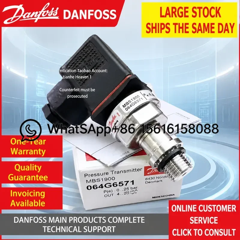 Danfoss MBS1900 Pressure Transmitter 064G6592 064G6585 064G6501 064G6521 064G6522 064G6502 064G6678  064G6679 064G6532