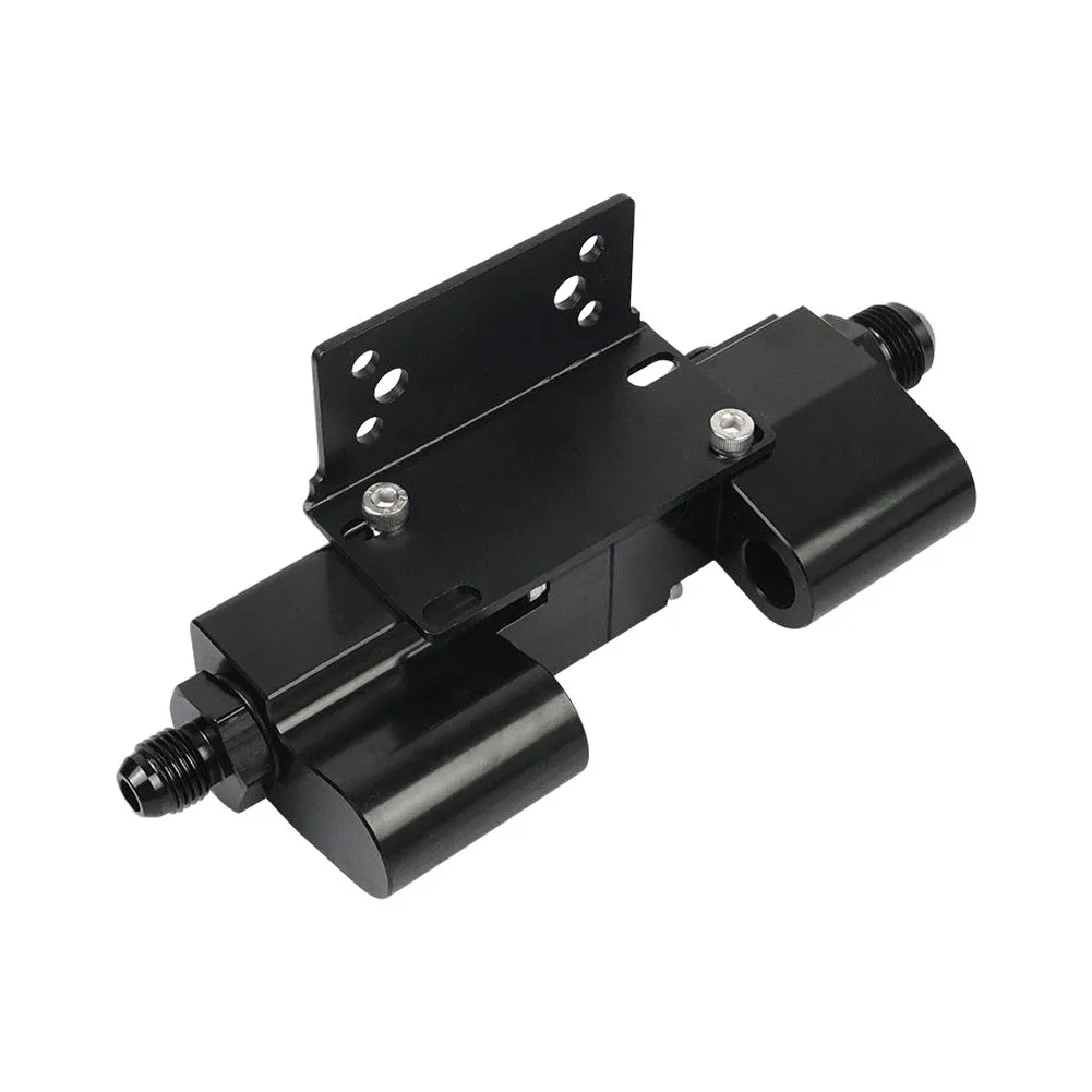 For Flex Fuel Sensor Bypass Adapter Compatible with For E85 Ethanol Blends 6AN 8AN Ports 6061 Billet Construction