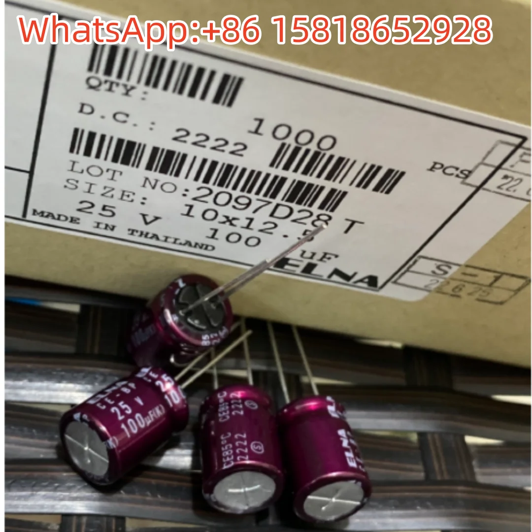 5pieces 100UF 25V Japanese ELNA capacitor 25V100UF 10*12.5 non-polar RBD purple robe