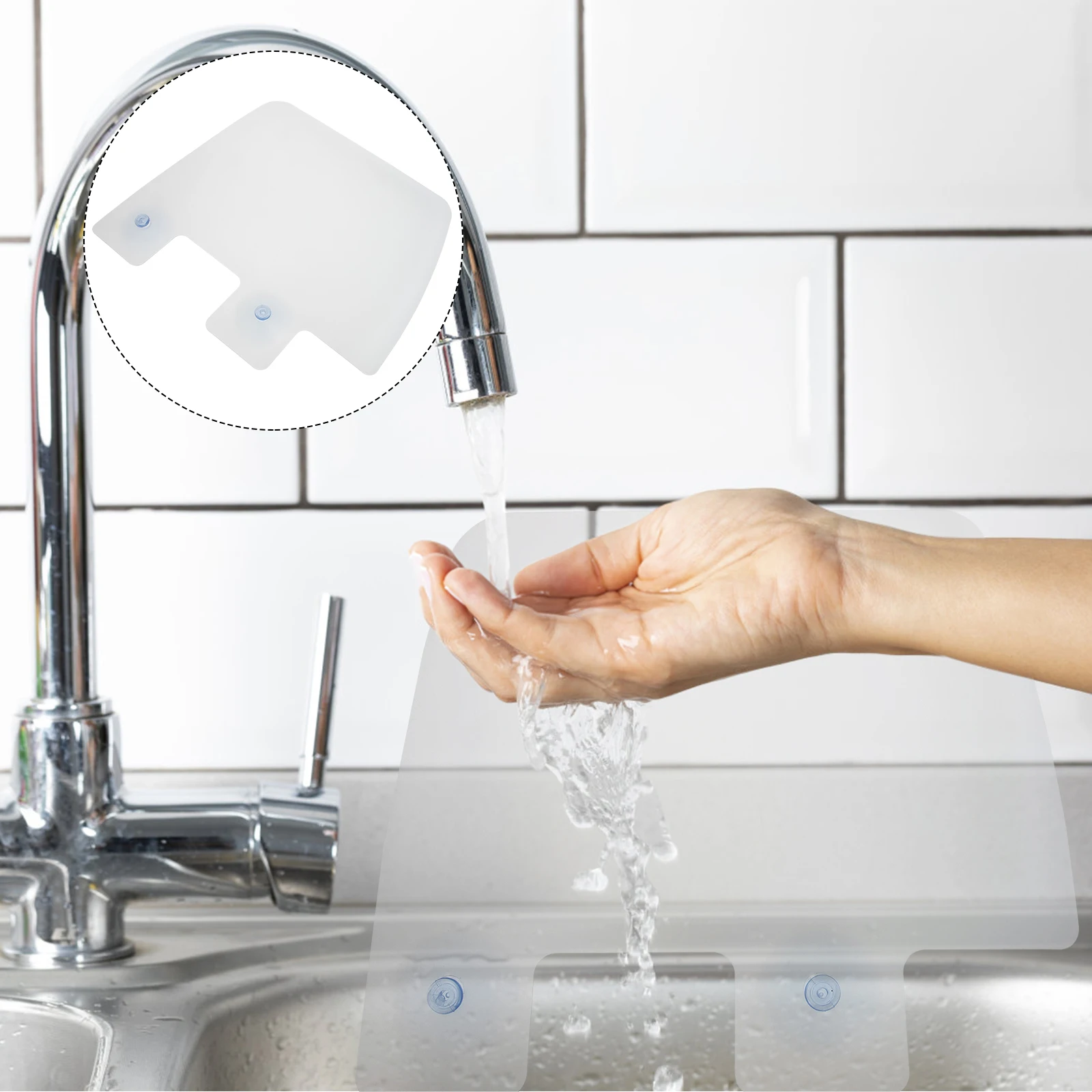 

6Pcs Transparent Splatter Shield for Kitchen Stove Not Easy to Deform Practical Fine Workmanship Sink Splash Guard