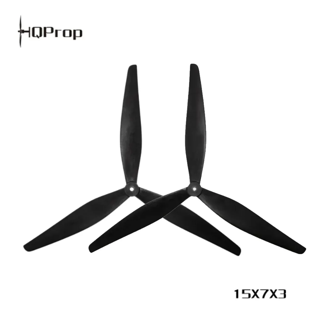 HQProp 15X7X3 Black Glass Fiber Reinforced Nylon 3 Blades 7 Pitch 6mm Shaft for FPV Drones