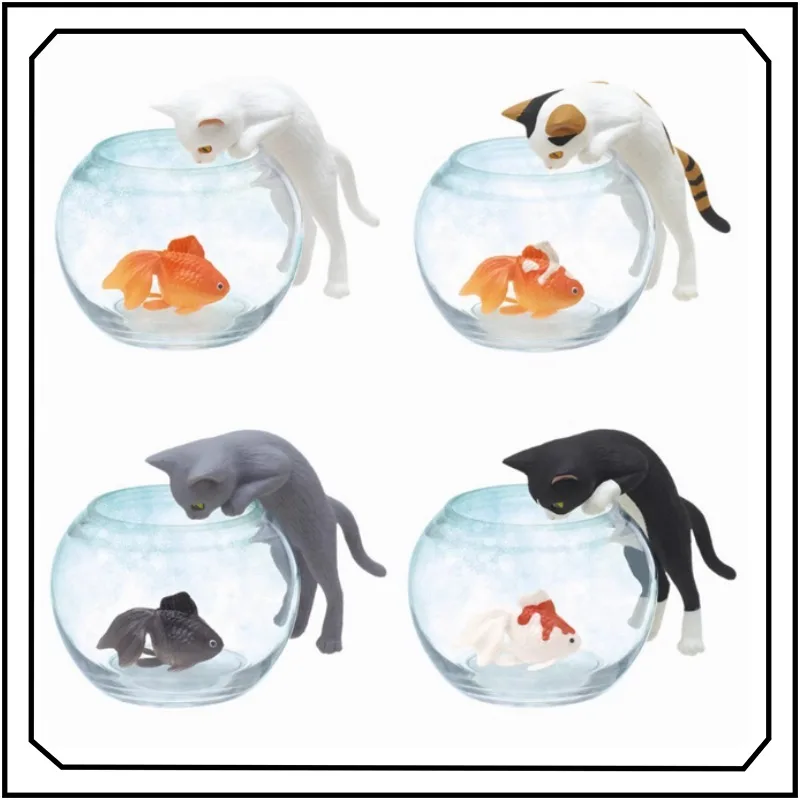 

The Cat Watching Goldfish Gashapon Fashion Creativity Exquisite Collectible Toy Ornament Collection