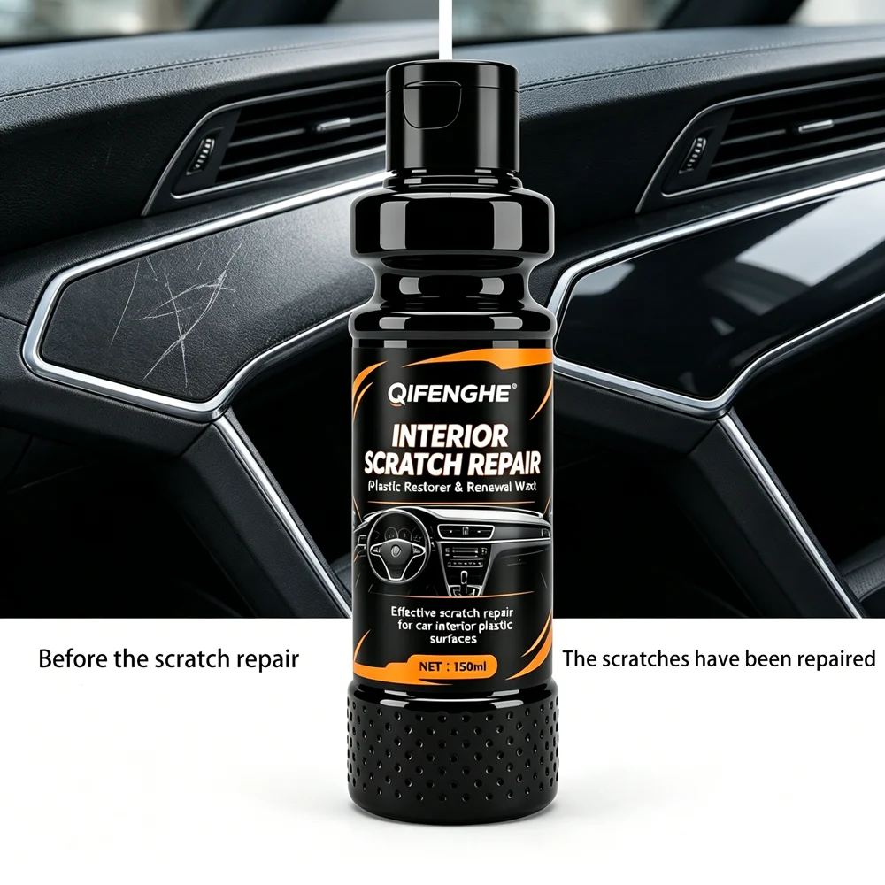 Plastic Restorer & Renewal Wax for Car Interior Scratch Repair Refreshes Worn Panels with Crystal Clear Coating Instant Repair R