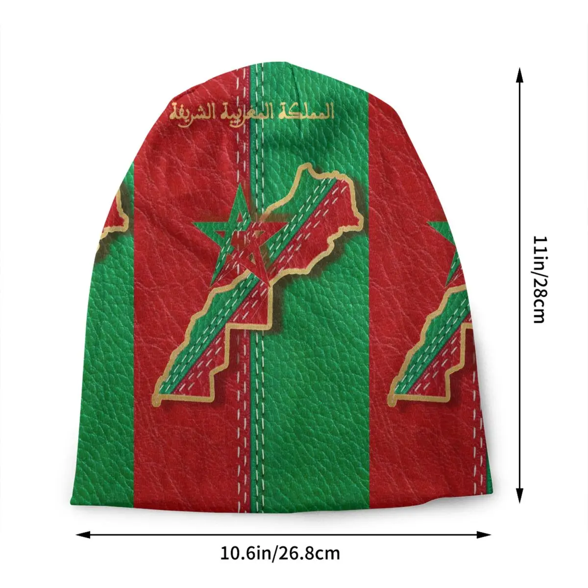 Custom Morocco Proud Skullies Beanies Caps Winter Warm Knitted Hat Women Men Hip Hop Adult Flag Bonnet Hats Outdoor Ski Cap