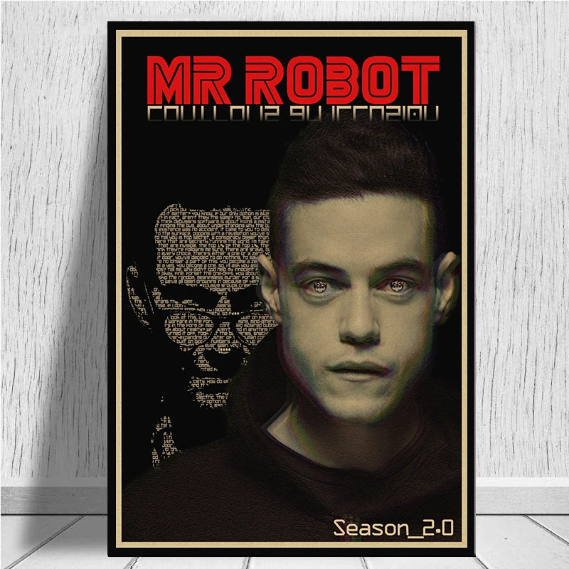 MR. Robot Movie Poster Wall Stickers Vintage Poster Prints For Living Room Home Decor