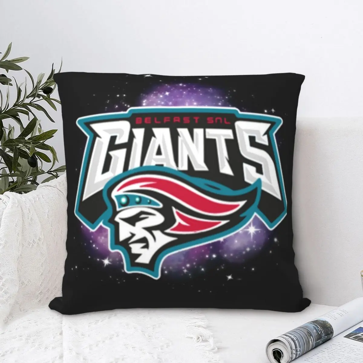 Belfast Giants Ice Hockey Square Pillowcase Polyester Pillow Cover Velvet Cushion Decor Comfort Throw Pillow For Home Sofa