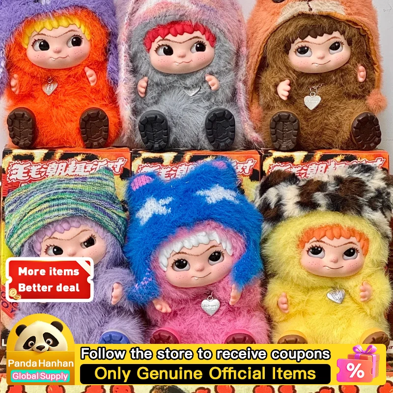 

В наличии, натуральная Wakuku Fuzzy Trendy Fun Party Series, слепая коробка, игрушка, виниловая подвеска для лица, экшн-фигурка, загадочная коробка, подарок-сюрприз