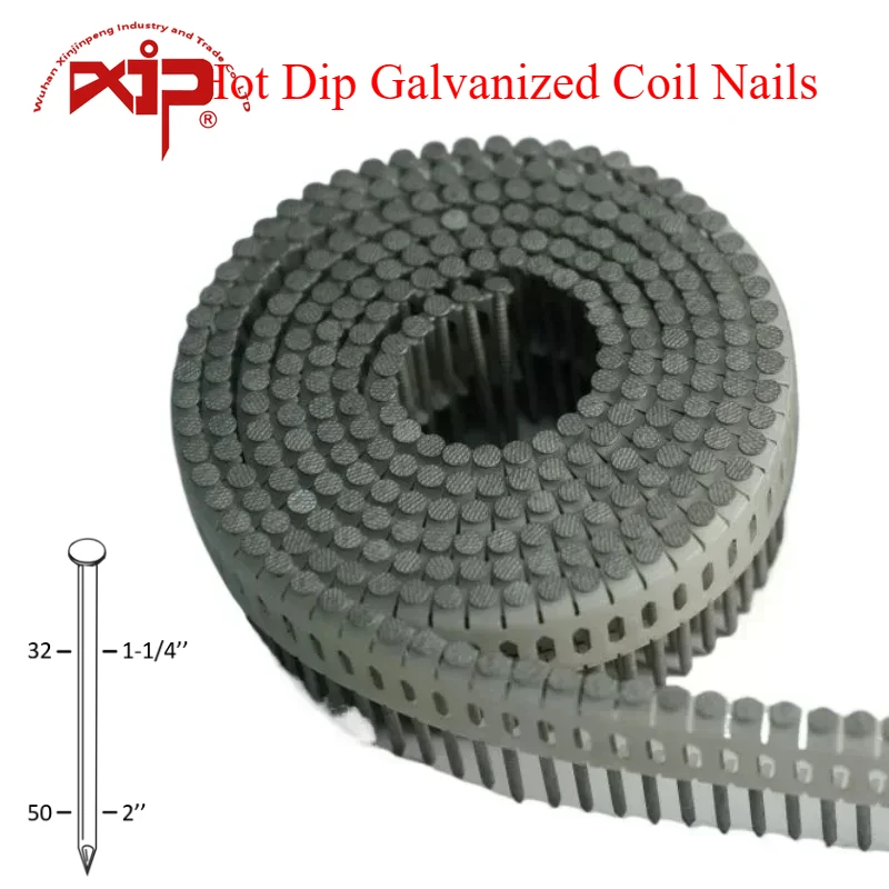 

Coil Nails 300pcs 50mm Flat Round 2Inch Smooth Shank Hot Dip Galvanized Nail Upholstery Tacks Furniture Woodworking Diy Supply