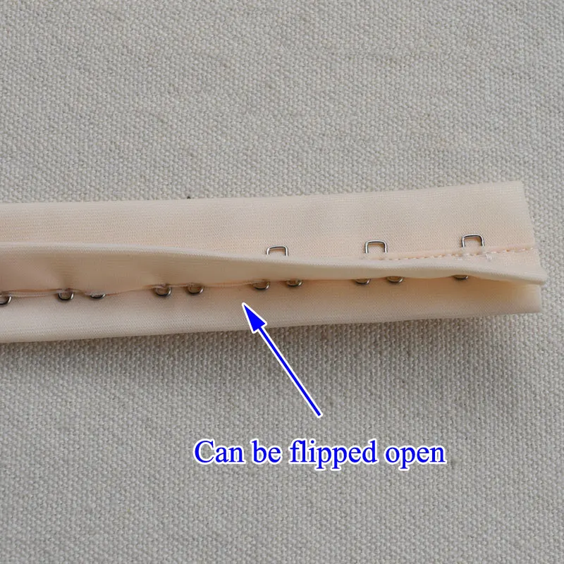Pair Single Hook and Eye Tape Trim for Sewing Quilting Corset Bra Renaissance Dance Bridal Costumes, DIY clothing accessories