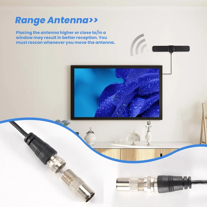 300 Mile Range Antenna TV Digital HD Skywire 4K Antena Digital Indoor HDTV 1080P