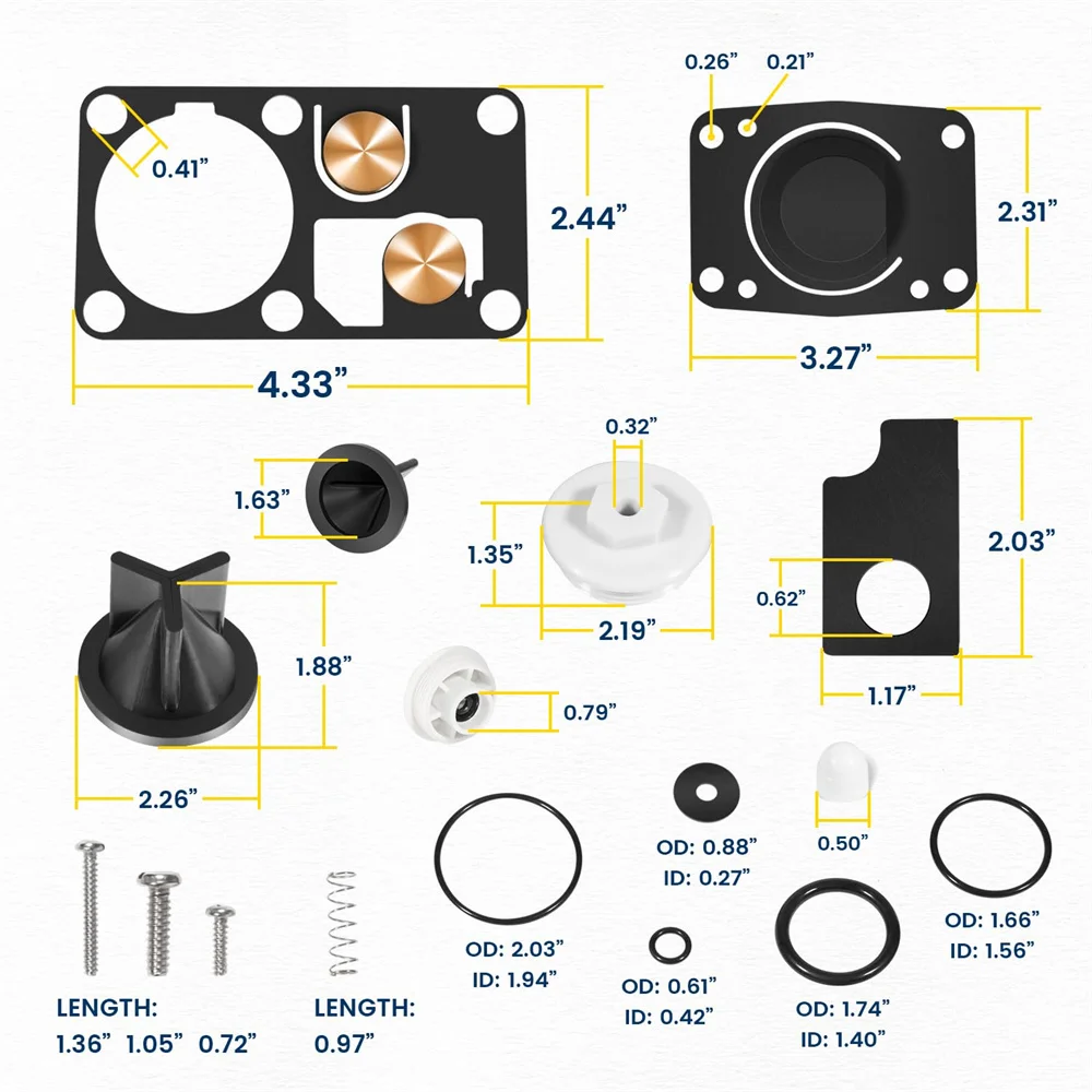 Ersetzen Sie das manuelle Toiletten-Service-Kit für Jabsco 2016-2018 für Toiletten der Serien 2014-2 & 2010-2 (2014-2019) oder (2014-2019) – Detail 9