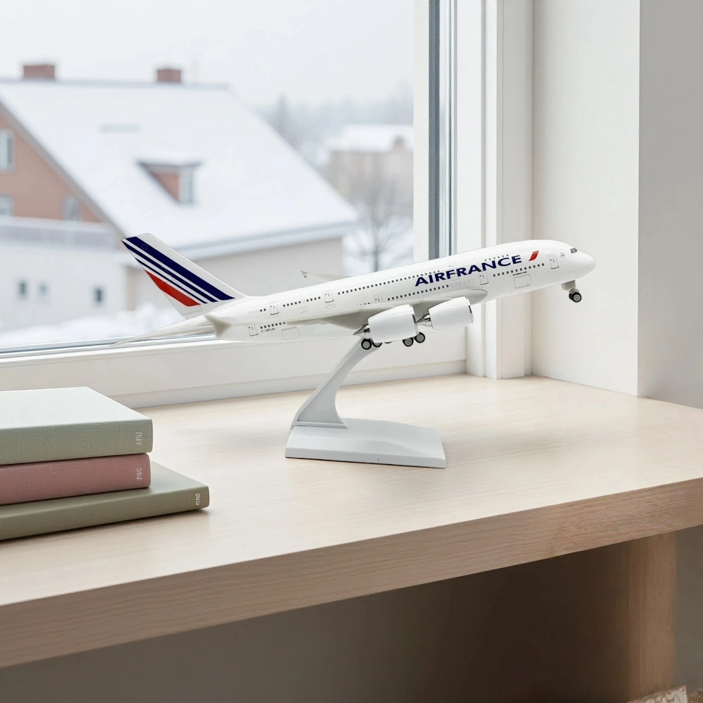 

Plane 1/240 Scale 30cm Air France Airbus 380 Airlines Miniature Airplane Toys For Boys Aircraft Model Kit (With Stand) Aviation