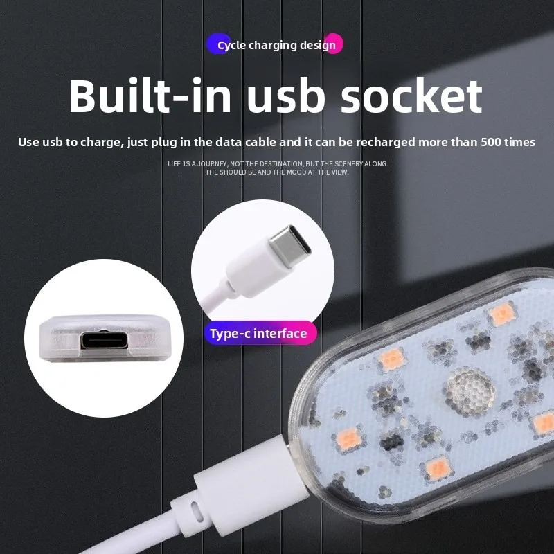 1-20 قطعة LED اللمس الاستشعار مصباح USB قابلة للشحن اللاسلكية كليب ضوء متعدد الألوان جو الإضاءة للمنزل سيارة مكتب القراءة #4