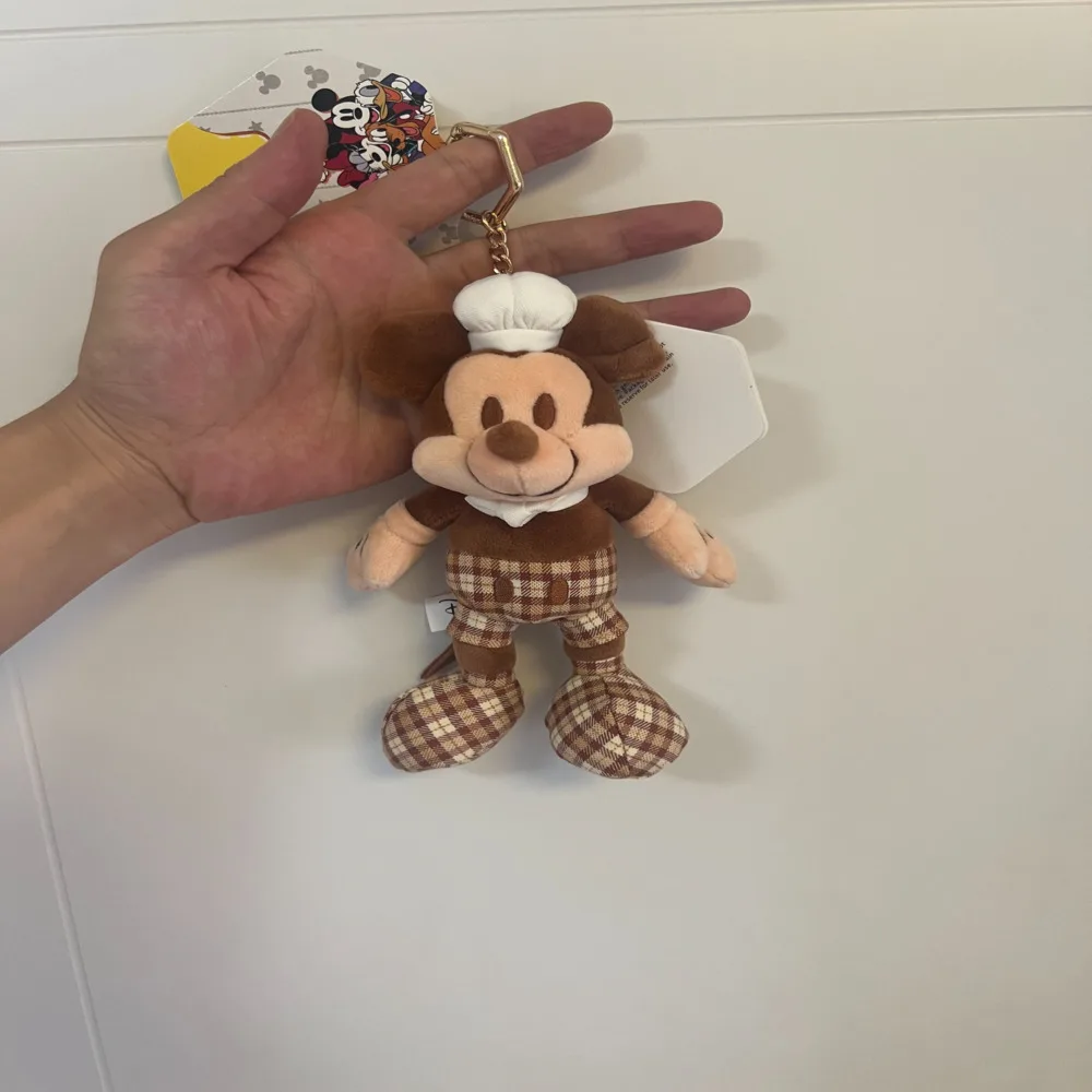 Disney Mickey Minnie Mouse Plush Keychain Multiple Styles Soft Stuffed Doll Key Ring Bag Pendant Gift for Kids Fans