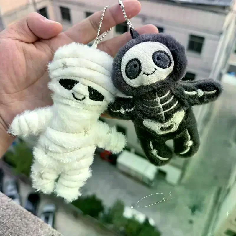 

Хэллоуин Забавный Череп Мумия Плюшевая Игрушка Креативная Мягкая Кукла Брелок Сумка Подвеска Ключ Подвесной Декор Веселые Праздничные Подарки