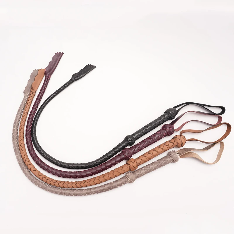60cm Outdoor Portable EDC Cowhide Whip Training Short Whip Tool