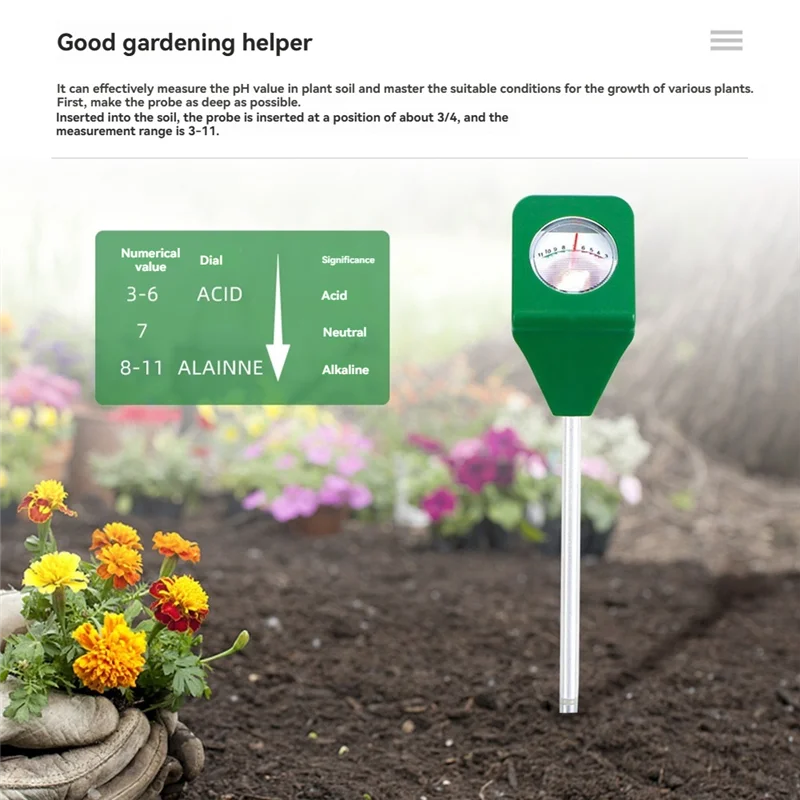 A68Z Garden Plant Humidity Meter Pot Analyzer Square Soil Detector Soil Moisture Meter Soil Acidity Test Tools