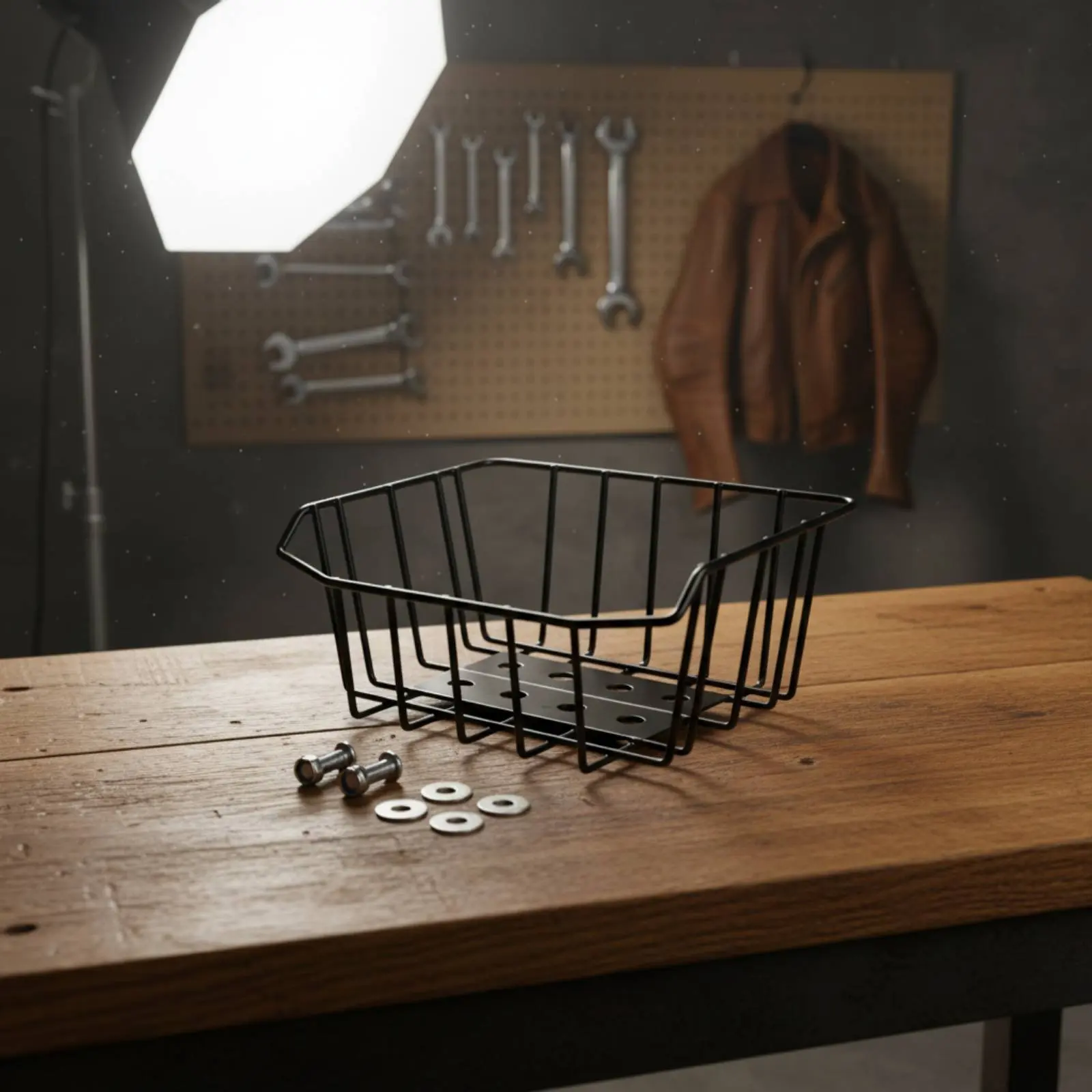 Front Storage Basket Powder Coated Motorbike Cargo Basket Heavy Duty Rust Resistant - view 3