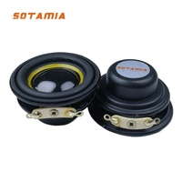 SOTAMIA 2Pcs 40mm Full Range Speaker Audio Glass Fiber Basin Waterproof Speaker 1.5 Inch 4 Ohm 5W Bluetooth Speaker Loudspeaker