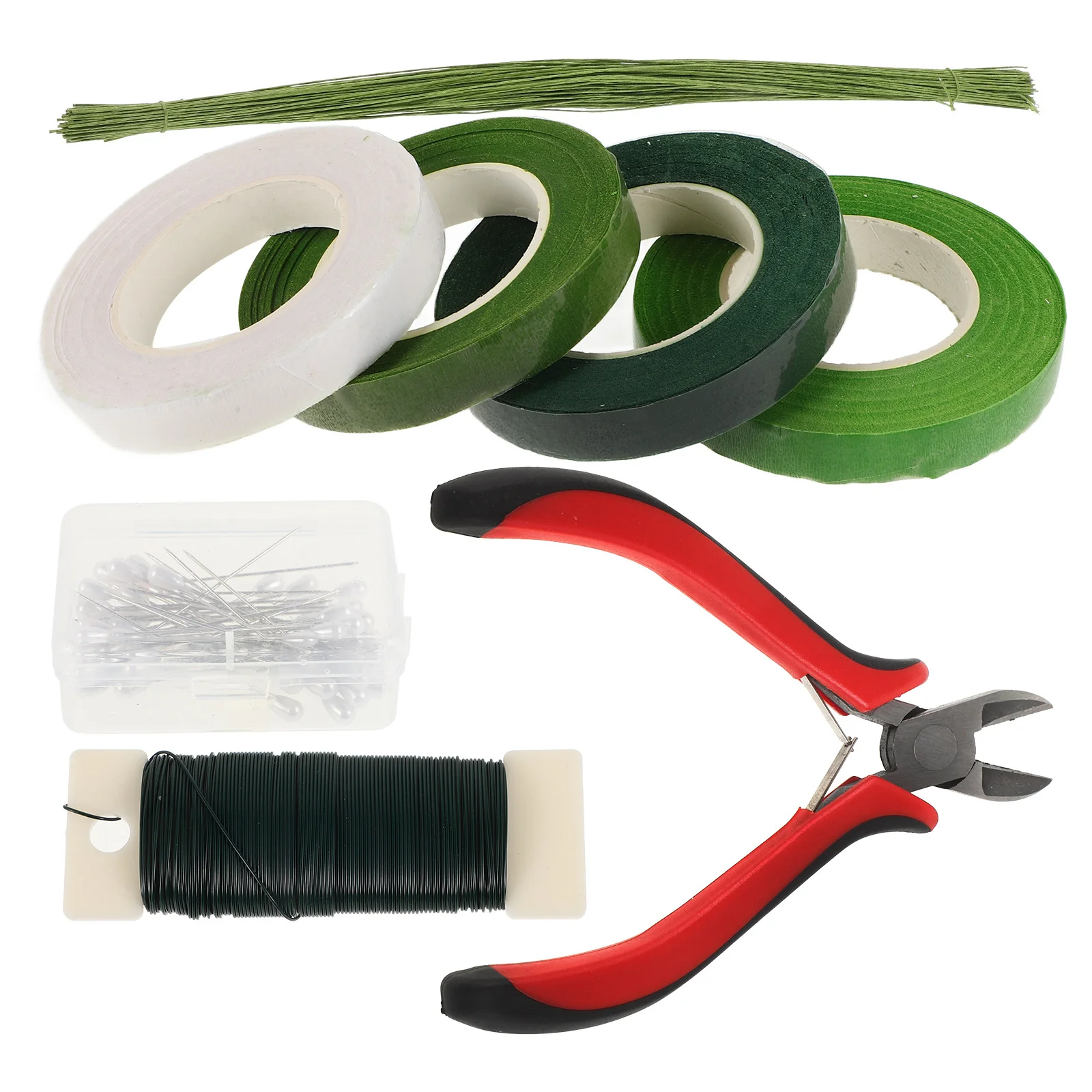 

DIY Paper Rattan Rose Flower Material Kit Paper Wrapped Wire Stem Durable Floral Arrangement Kit Floral Tape Wire Cutter Bouquet