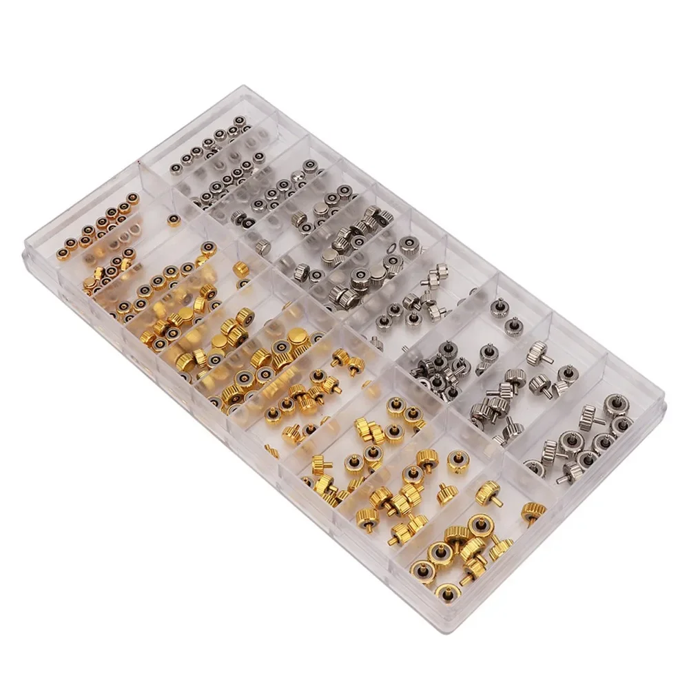 Precision Steel Watch Crown Parts Silver Gold Watch Crown Kit Watch Repairing Tool Watch Repair