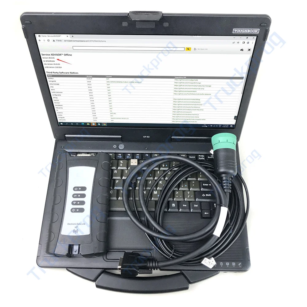 CF53 كمبيوتر محمول 2025 الماسح الضوئي لمعدات البناء الزراعية V5.3 AG CF لأداة تشخيص وصلة البيانات الإلكترونية JD EDL V3 #2