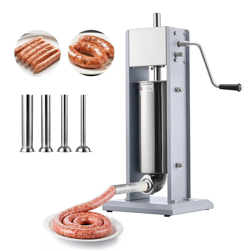 Manual Vertical Meat Processing Sausage Maker 5L/7L/3L Capacity Sausage Stuffing Machine Not Electric Type Commercial Machine.