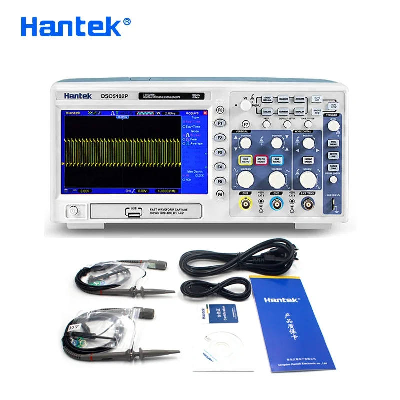 Hantek DSO5202P DSO5102P DSO5072P Digitale opslag-oscilloscoop 2-kanaals 70MHz-200MHz bandbreedte 1GSa/S 40K TFT USB-opslag