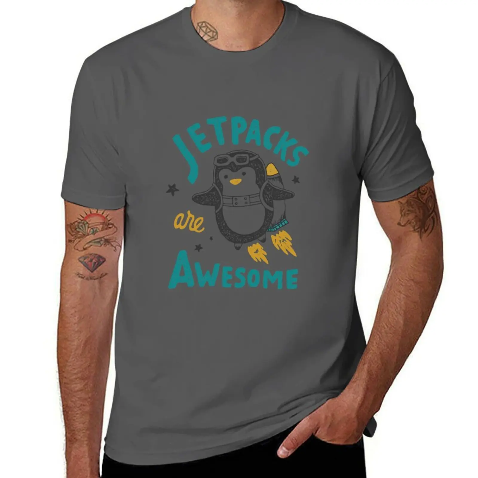 

Jetpacks are Awesome T-Shirt t shirts for man cotton funny man graphic t shirt T-Shirt