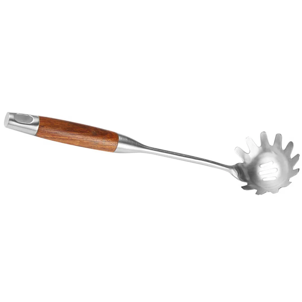 Heavy Duty Stainless Steel Spaghetti Spoon Server Smooth Polished Surface Non Scratch Long Handle Noodle Pasta Egg Scoop Kitchen