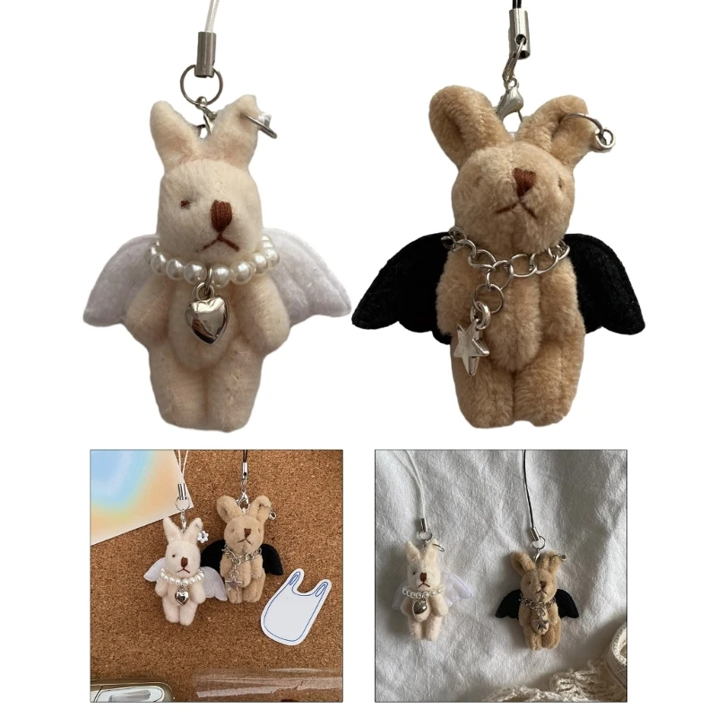 Rabbit Keychain Keyring Handbag Accessories Alloy Material for Teens Children