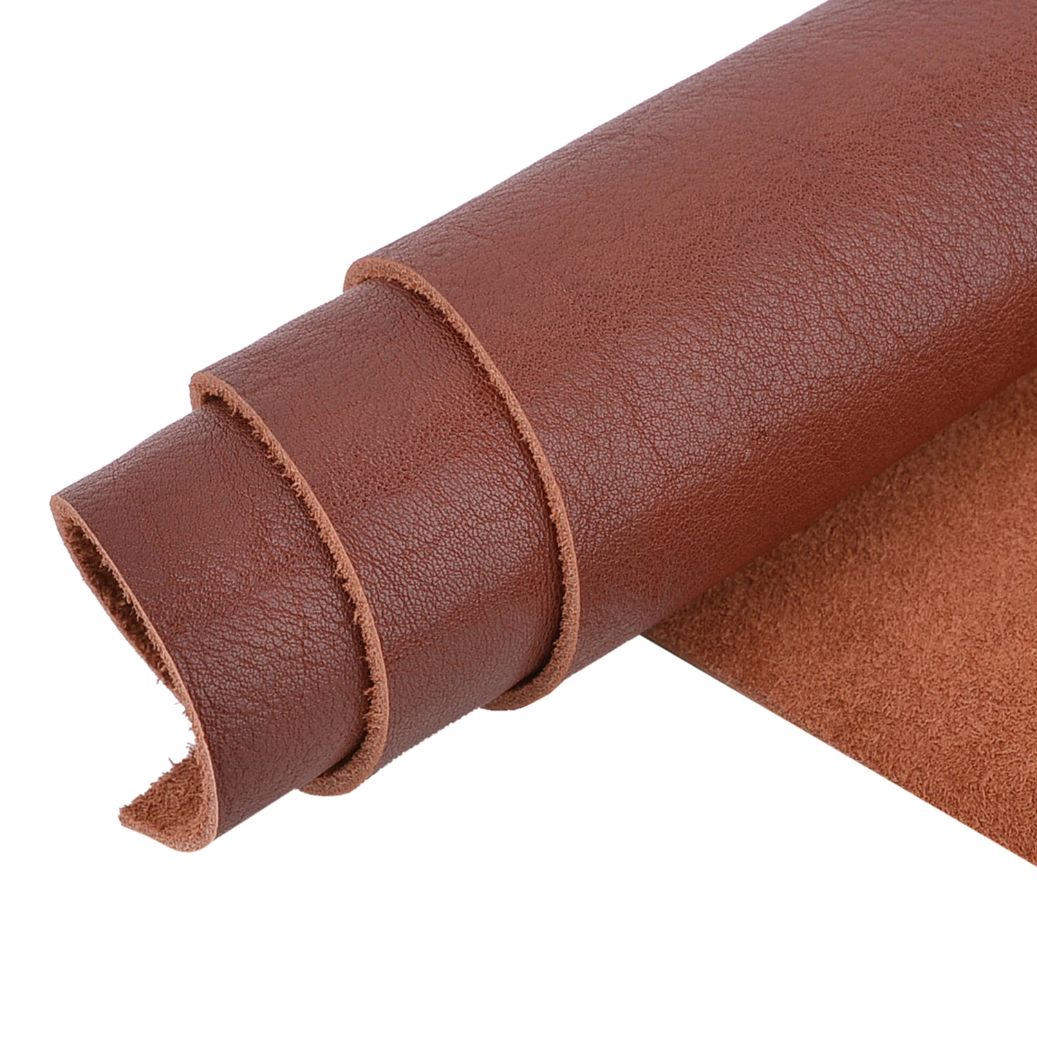 Genuine Cowhide Leather Square 1.5mm Thick Soft Leathercraft Naturally Textured Leather Piece for Handbag, Sewing, Sofa